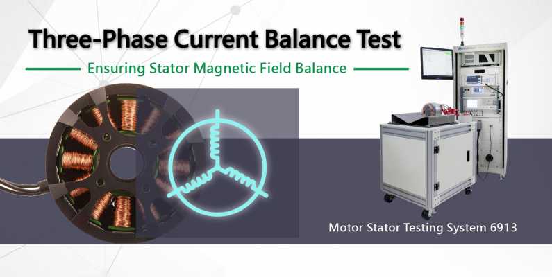 The importance of testing the stator's three-phase currents in a motor